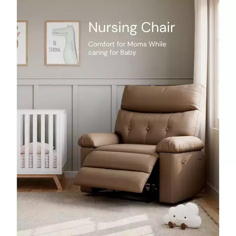 Poltrona Reclinabile Oversize - Grande Recliner Manuale in Similpelle PU per Adulti, Poltrona Relax dal Comfort Eccezionale