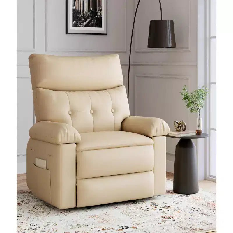 Poltrona Reclinabile Oversize - Grande Recliner Manuale in Similpelle PU per Adulti, Poltrona Relax dal Comfort Eccezionale