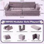 Divano modulare componibile Dyonery, divano gioco modulare creativo fai da te, divano letto convertibile in schiuma per sala giochi, mobili per pavimenti, viola