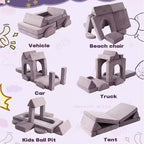 Divano modulare componibile Dyonery, divano gioco modulare creativo fai da te, divano letto convertibile in schiuma per sala giochi, mobili per pavimenti, viola