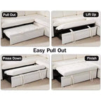 Dyonery divano a U a 7 posti, Divano letto modulare, con letto estraibile, schienale reclinabile, mobile contenitore, montaggio senza attrezzi, velluto neve