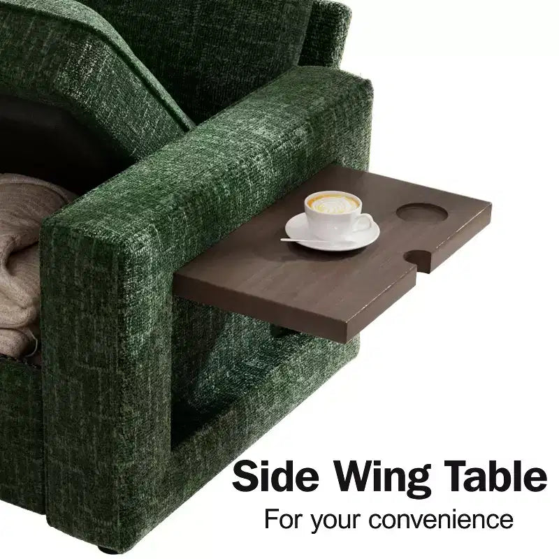Dyonery divano a U a 7 posti, Divano letto modulare, con letto estraibile, schienale reclinabile, mobile contenitore, montaggio senza attrezzi, velluto neve