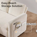 Dyonery Divano a L Componibile Letto con Schienale Reclinabile, Divano Letto a Scomparsa 81, Divano Reversibile con Contenitore, Montaggio Senza Attrezzi