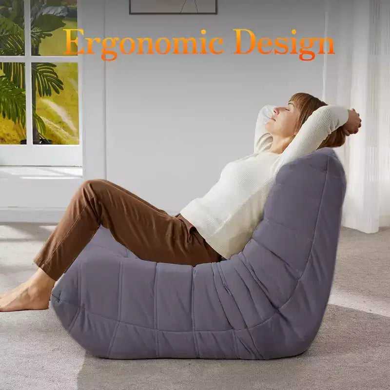 Divano Bean Bag EROMMY, 28D Memory Foam, Facile da Pulire e Portatile, Similpelle Premium, Divano da Terra Leggero per Soggiorno, Camera da Letto