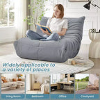 Divano Bean Bag EROMMY, 28D Memory Foam, Facile da Pulire e Portatile, Similpelle Premium, Divano da Terra Leggero per Soggiorno, Camera da Letto