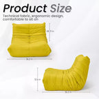 Divano Bean Bag EROMMY, 28D Memory Foam, Facile da Pulire e Portatile, Similpelle Premium, Divano da Terra Leggero per Soggiorno, Camera da Letto