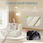Divano Bean Bag EROMMY, 28D Memory Foam, Facile da Pulire e Portatile, Similpelle Premium, Divano da Terra Leggero per Soggiorno, Camera da Letto