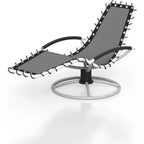 Patio Chaise Lounge - 360Rotating Basic, Tanning Chairs with Arm for All Weather, Poolside, Balcony,Backyard