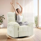 Rocker Chair for Adults, Overstuffed Large Manual Recliner Glider, Nursery Rocking Chairs, Comfy Soft Fabric Living Room