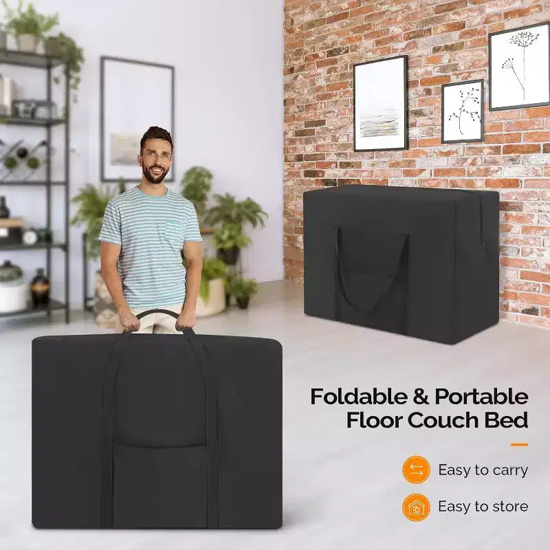 VINGLI Futon divano letto, sedia letto, divano da pavimento, divano piccolo matrimoniale, materasso pieghevole