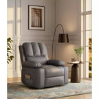 Massage Recliner Chair with Heat - 360 Swivel Rocking Chair for Living Room (Grey)