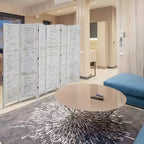 Divisorio per Ambienti in Legno a 6 Pannelli, Paravento Autoportante per Privacy, 180 A x 274 L cm