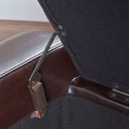 Panca/Poggiapiedi contenitore imbottita in similpelle tufted, stile contemporaneo, capacità 113 kg