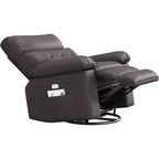 Acekool Power Recliner Chair with Heat & Massage, Swivel Rocker, USB Port, Cup Holders, Side Pockets, Extra-Wide Seat, Living Room