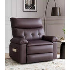 Acekool Oversized Manual Recliner Chair, Faux Leather Armchair with Thick Cushion for Living Room & Bedroom, Spacious Lazy Comfort