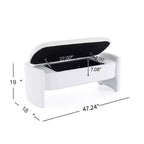 Grande panca poggiapiedi contenitore versatile, beige, capacità 113 kg