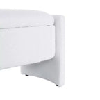 Grande panca poggiapiedi contenitore versatile, beige, capacità 113 kg