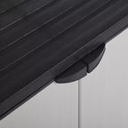 Armadio da Giardino con Mensola, Grigio e Nero, PVC e PP, Esterno