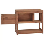 vidaXL Solid Wood Teak Bathroom Cabinet- Retro Style, Ample Storage, Exceptional Durability, Unique Wood Grains, 33.5x15.7x29.5