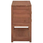 Mobile da bagno in teak massiccio, stile retrò, 85x40x75 cm