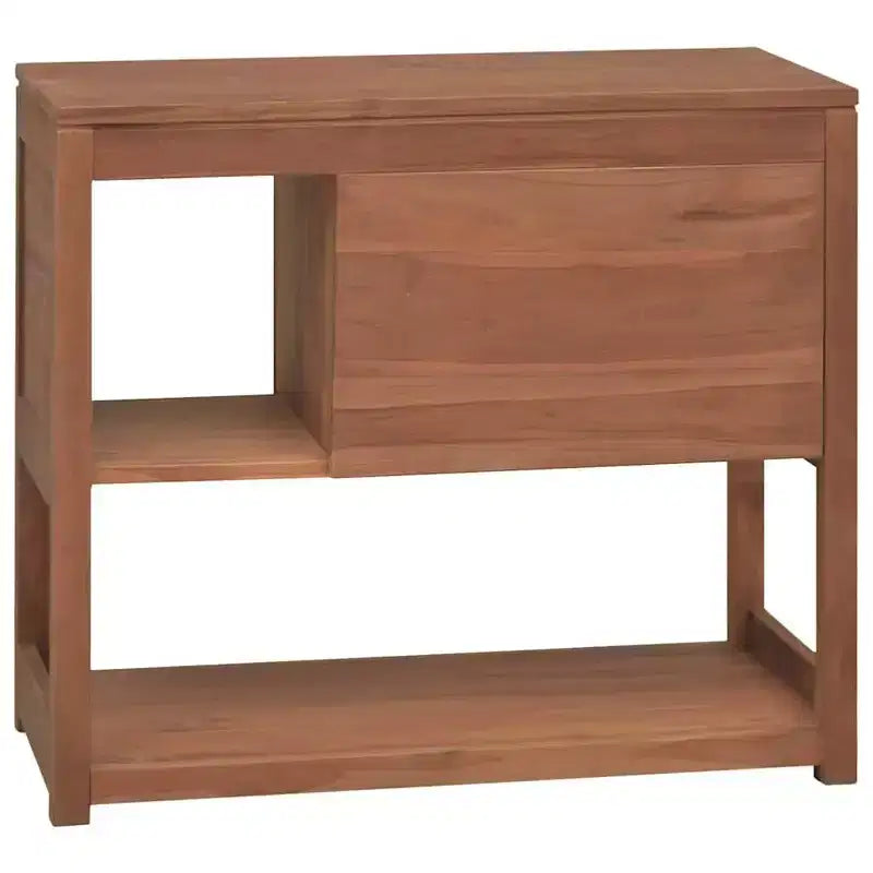 Mobile da bagno in teak massiccio, stile retrò, 85x40x75 cm