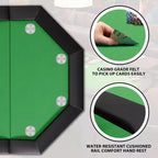 Tavolo da poker ottagonale pieghevole, gambe in ferro resistenti, design salvaspazio