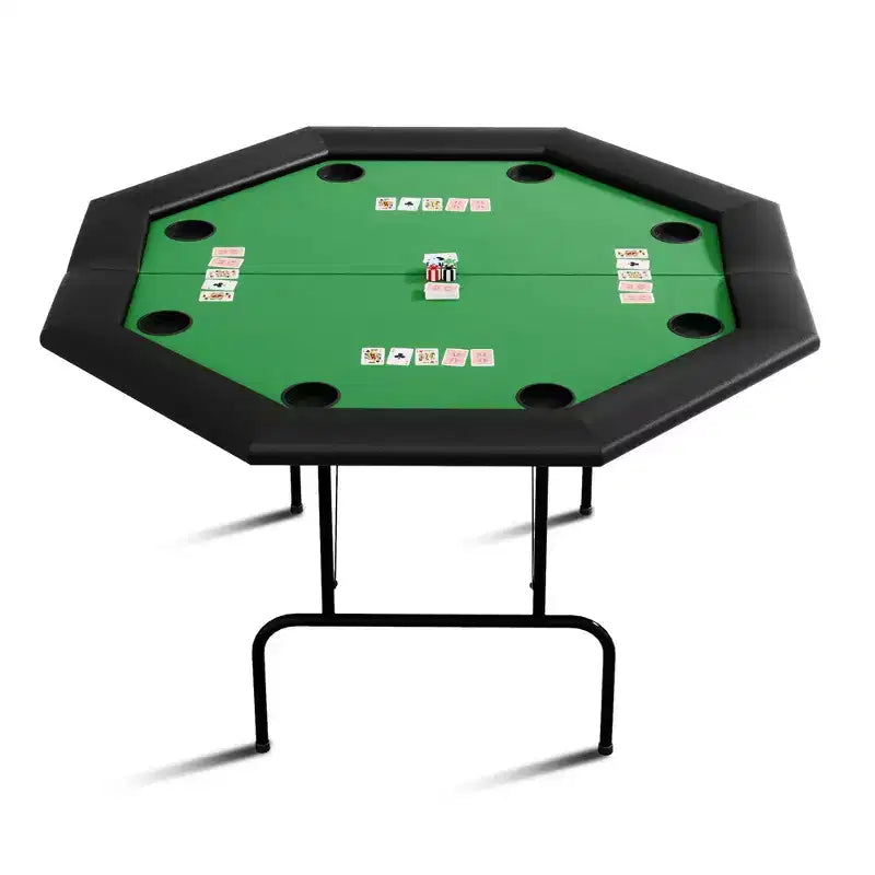 Tavolo da poker ottagonale pieghevole, gambe in ferro resistenti, design salvaspazio