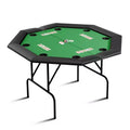 Foldable Octagonal Poker Table - Foldable Table, Octagonal Game Table, Octagonal Poker Table, Durable Iron Legs, Space-Saving Design