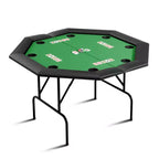 Foldable Octagonal Poker Table - Foldable Table, Octagonal Game Table, Octagonal Poker Table, Durable Iron Legs, Space-Saving Design