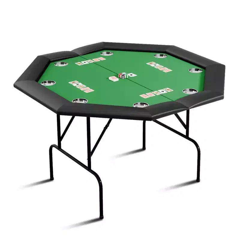 Tavolo da poker ottagonale pieghevole, gambe in ferro resistenti, design salvaspazio