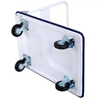 Carrello a piattaforma pieghevole da 660 libbre, carrello di spinta per magazzino, blu/giallo