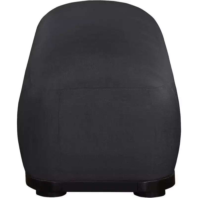 Panca rivestita in tessuto ciniglia, Stile Mid-Century Modern, Nera, Struttura in legno massello