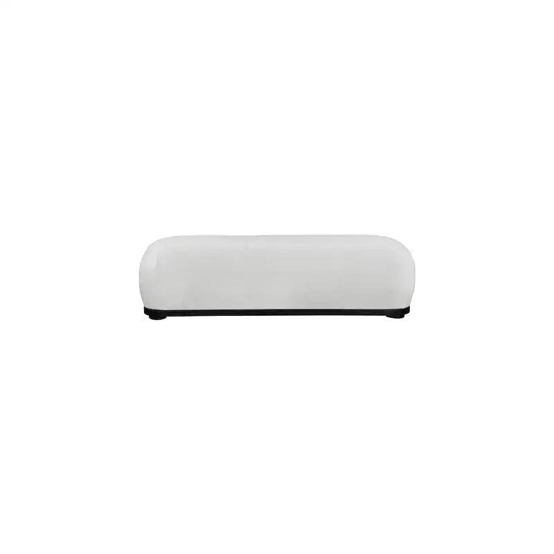 Panca rivestita in tessuto ciniglia, Stile Mid-Century Modern, Nera, Struttura in legno massello