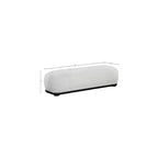Panca rivestita in tessuto ciniglia, Stile Mid-Century Modern, Nera, Struttura in legno massello