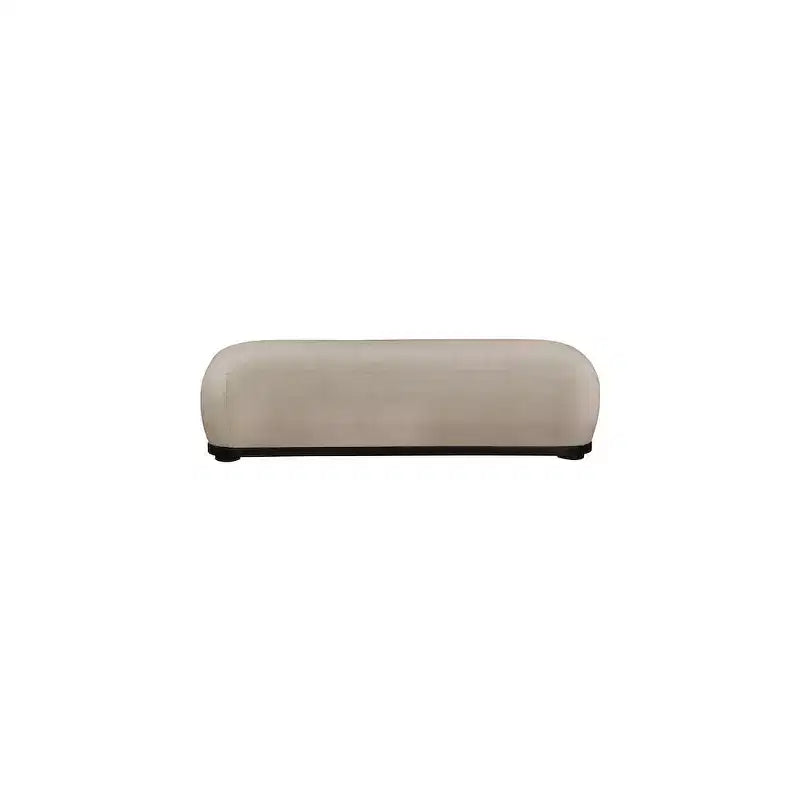 Panca rivestita in tessuto ciniglia, Stile Mid-Century Modern, Nera, Struttura in legno massello