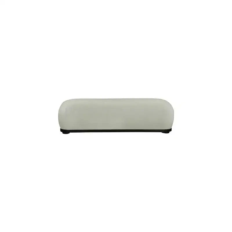 Panca rivestita in tessuto ciniglia, Stile Mid-Century Modern, Nera, Struttura in legno massello
