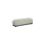 Panca rivestita in tessuto ciniglia, Stile Mid-Century Modern, Nera, Struttura in legno massello