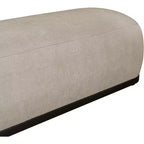 Panca rivestita in tessuto ciniglia, Stile Mid-Century Modern, Nera, Struttura in legno massello