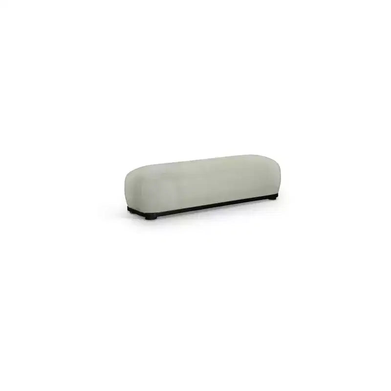Panca rivestita in tessuto ciniglia, Stile Mid-Century Modern, Nera, Struttura in legno massello