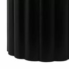 Tavolino moderno rotondo con ripiano in marmo e base in metallo a coste, 50,8 cm H, nero e verde