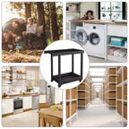 Carrello di servizio multiuso a 2 ripiani con capacità di 227 kg, ideale per casa, ufficio, patio e barbecue