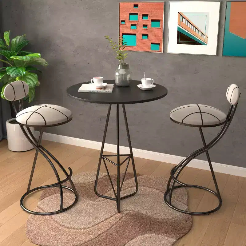 MAYEERTY Set of 2 Upholstered Bar Stools Striped Counter Height Modern Velvet Dining Chairs Black Stripe for Kitchen Island Living Room