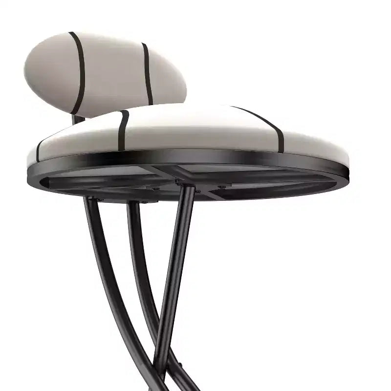 Set di 2 sgabelli da bar imbottiti a righe, moderni, in velluto, altezza bancone, colore nero, per isola cucina, sala da pranzo