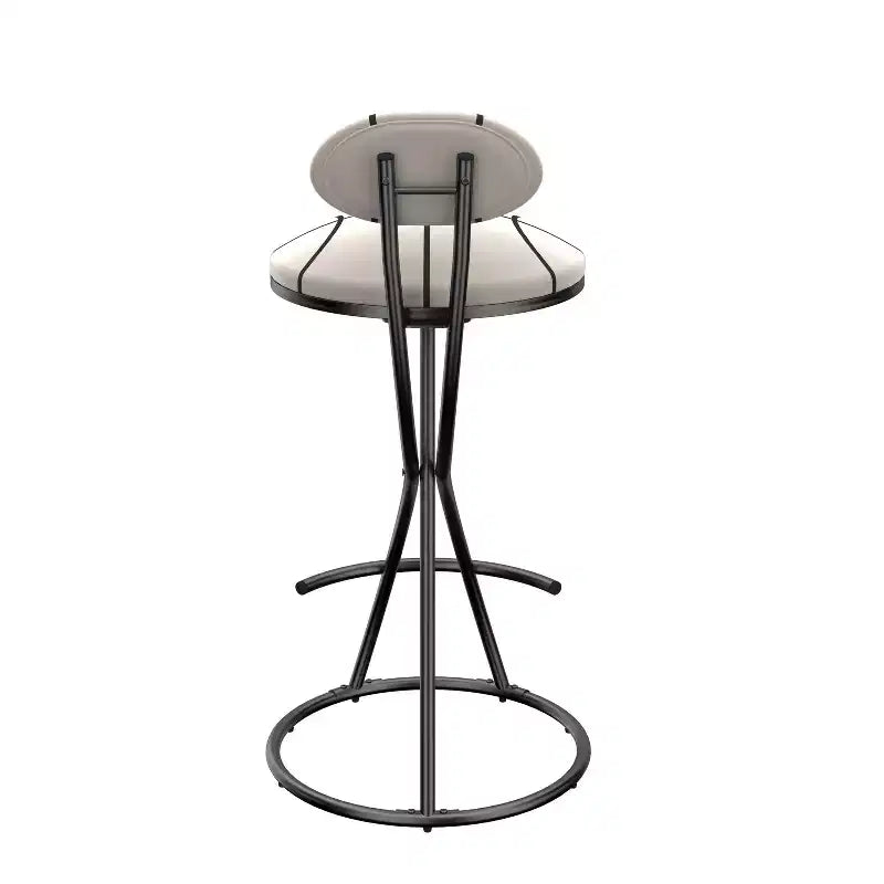 Set di 2 sgabelli da bar imbottiti a righe, moderni, in velluto, altezza bancone, colore nero, per isola cucina, sala da pranzo