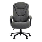 HomeRoots Set of Two Gray and Black Adjustable Height Swivel Rolling Executive Office Chairs