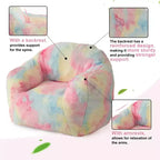 Poltrona sacco, 32x39x28 in pelliccia sintetica con imbottitura in schiuma - Divano pigro per adulti per soggiorno, dormitorio, lettura, giochi, rosa