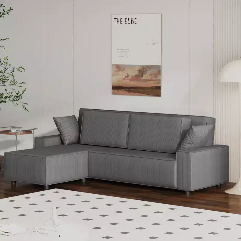Divano componibile a L di grandi dimensioni da 96 pollici con chaise longue, divano modulare moderno minimalista con seduta profonda per soggiorno