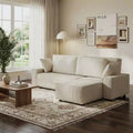 96 Oversized L-Shape Sectional Couch with Chaise, Modern Minimalist Modular Deep Seat Couch for Living Room