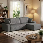 Divano componibile a L di grandi dimensioni da 96 pollici con chaise longue, divano modulare moderno minimalista con seduta profonda per soggiorno