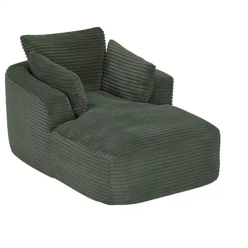Divano singolo completamente compresso, reclinabile in velluto a coste a grana grossa ultra morbido, divano letto con cuscino del sedile con rivestimento a molla, nessun assemblaggio